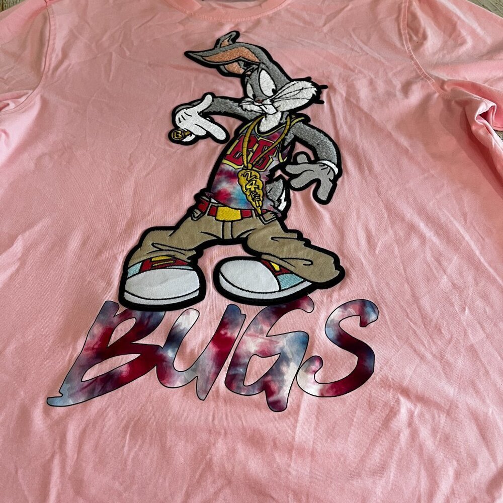 Looney Tunes Bugs Bunny Raised Hit XL Pink Rare Find Great Condition - Picture 3 of 9